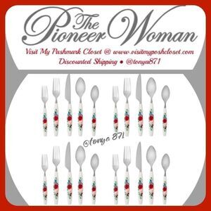2023 🦋 New Pioneer Woman Wishful Winter 20-Piece Flatware Set